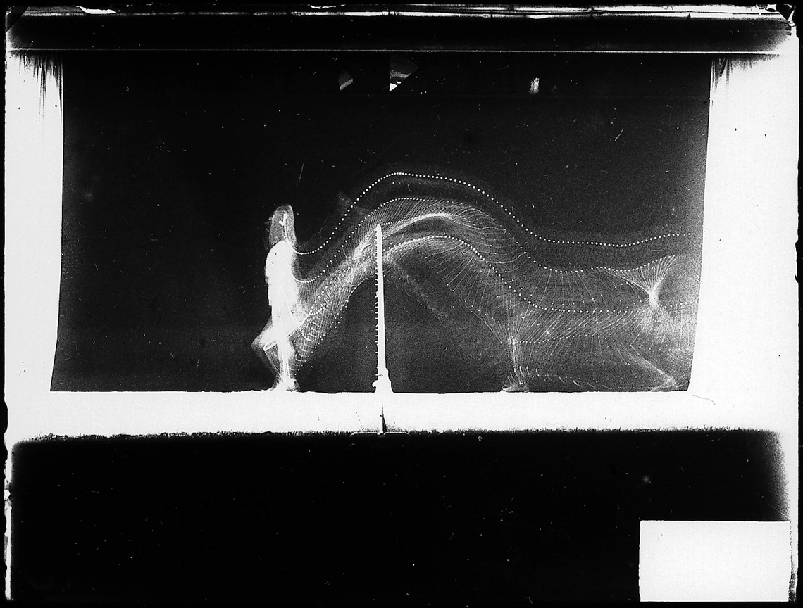 Tirage d’étude, d’après une plaque chronophotographique sur verre de Georges Demenÿ